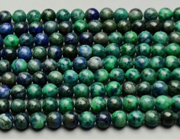 perles rondes azurite-malachite 6 mm