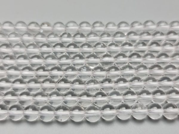 perles rondes cristal de roche 6 mm