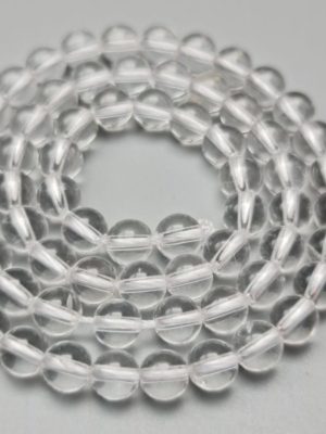 perles rondes cristal de roche 6 mm
