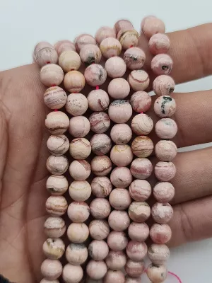 fil perles rhodochrosite 7 / 8mm