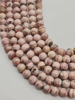 fil perles rhodochrosite 7 / 8mm