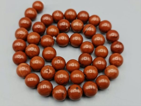 perles Jaspe rouge 8mm - perle pierre