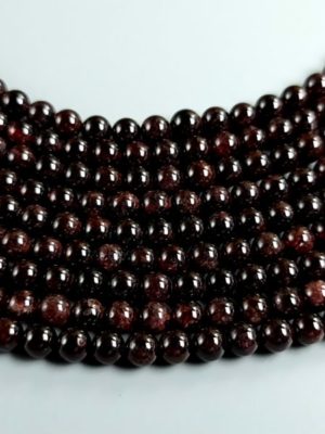 perles de grenat 6 mm