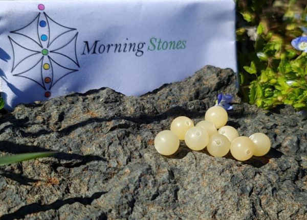 perle de calcite jaune 8 mm