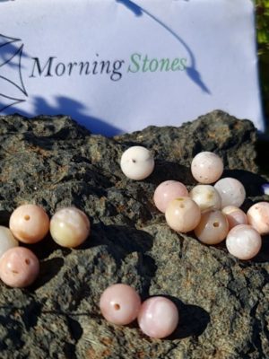 perle ronde opale rose 8 mm
