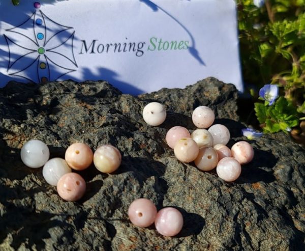 perle ronde opale rose 8 mm