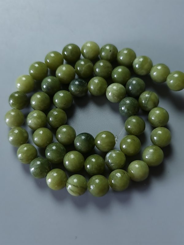 Perles jade 8mm, fil 40cm