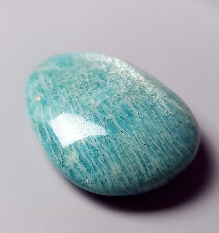 galet d'amazonite bleu