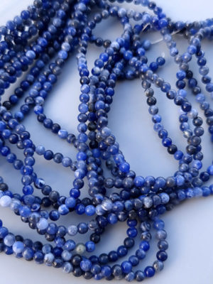 perles sodalite 4 mm