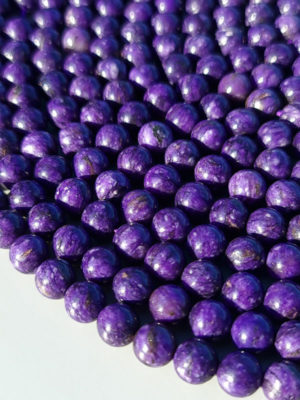 perles de charoite teinté 8mm