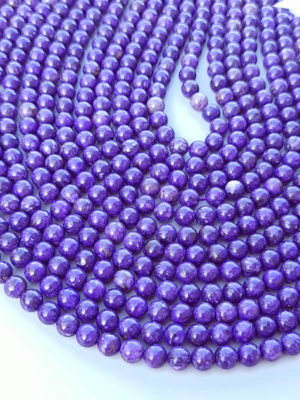 perles de charoite teinté 8mm