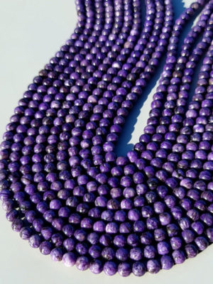 perles de charoite teinté 6mm