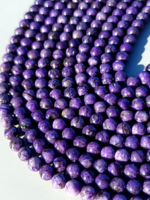 perles de charoite teinté 6mm