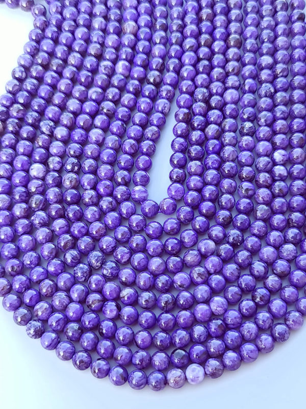 perles de charoite teinté 6mm
