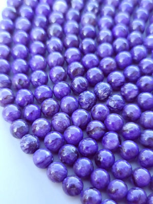 perles de charoite teinté 6mm