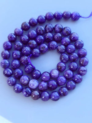 perles de charoite teinté 6mm