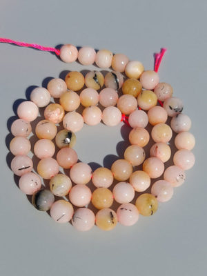 perles jaspe cerisier 6mm (synthétique)