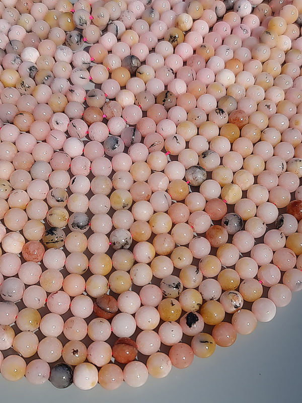 perles jaspe cerisier 8mm (synthétique)