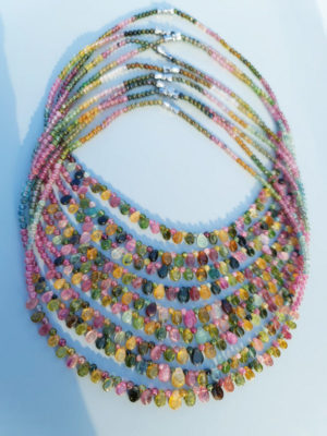 collier de tourmaline multicolor AA