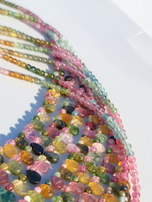 collier de tourmaline multicolor AA