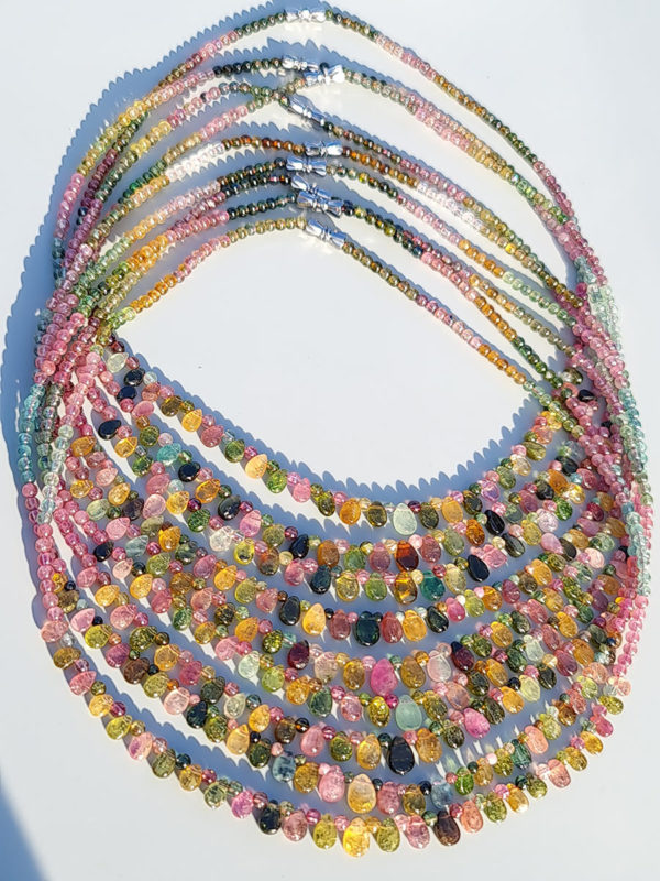collier de tourmaline multicolor AA
