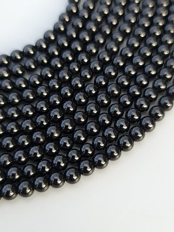 Perles tourmaline noir AA 4mm