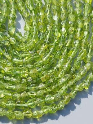 perles peridot nuggets