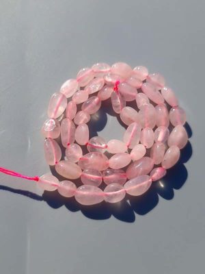 perles quartz rose nuggets