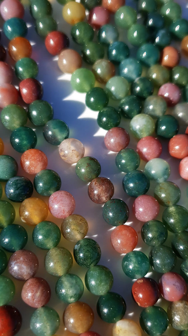 perles agate indienne AA 6mm