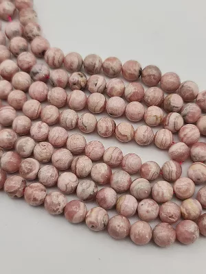 fil perles rhodochrosite A 7 / 8mm