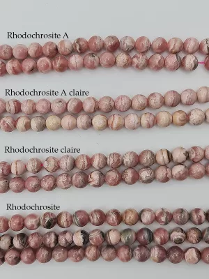 fil perles rhodochrosite A 7 / 8mm