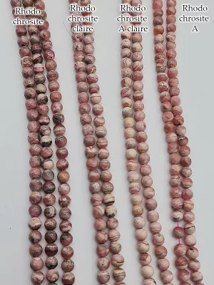 fil perles rhodochrosite A 7 / 8mm