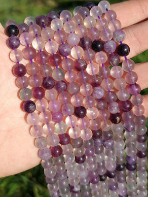 Perles fluorite violette 8mm