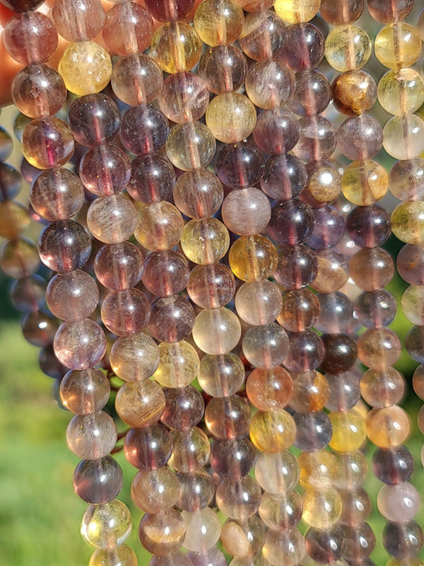 Perles fluorite miel 8mm
