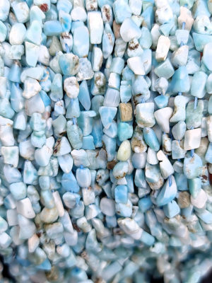 Perles Larimar nuggets 5 - 8mm