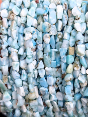 Perles Larimar nuggets 5 - 8mm