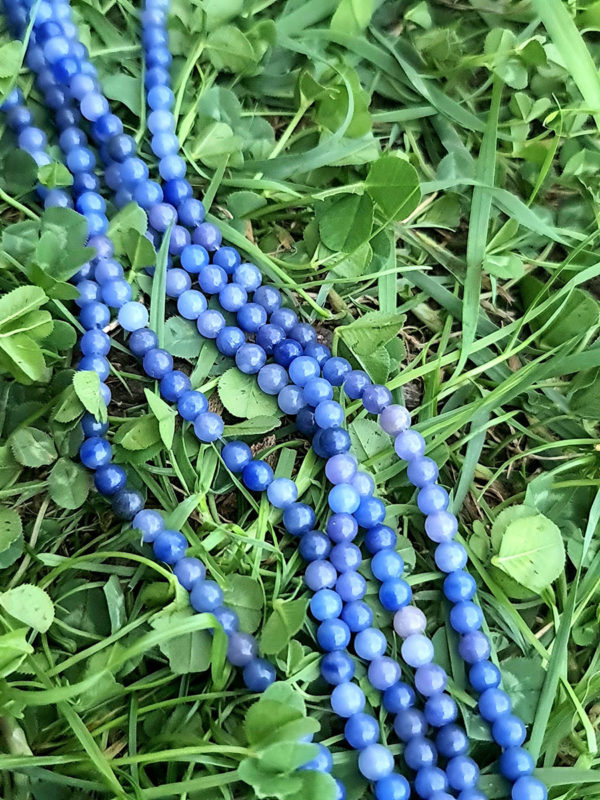 perles aventurine bleu 4mm