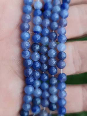 perles aventurine bleu 4mm