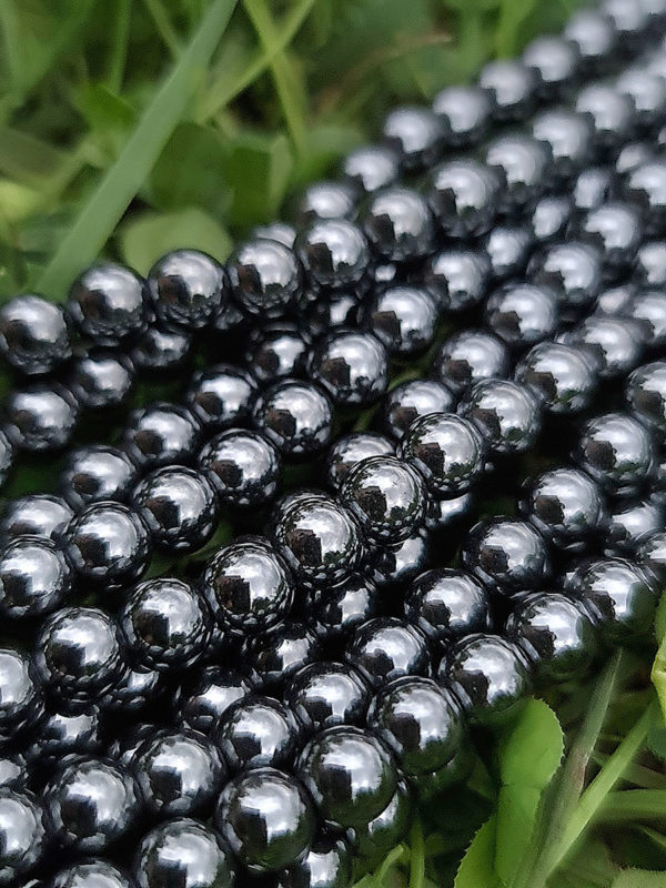 Fil perles hematite A 6mm