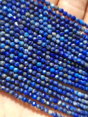 Perles facettés lapis lazuli 3mm