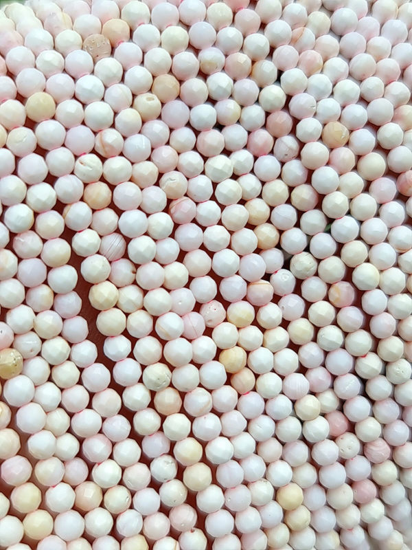 Perles facettés opale rose 3mm