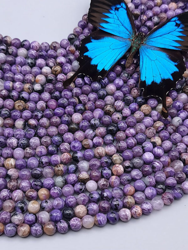 fil perles charoite A 8mm