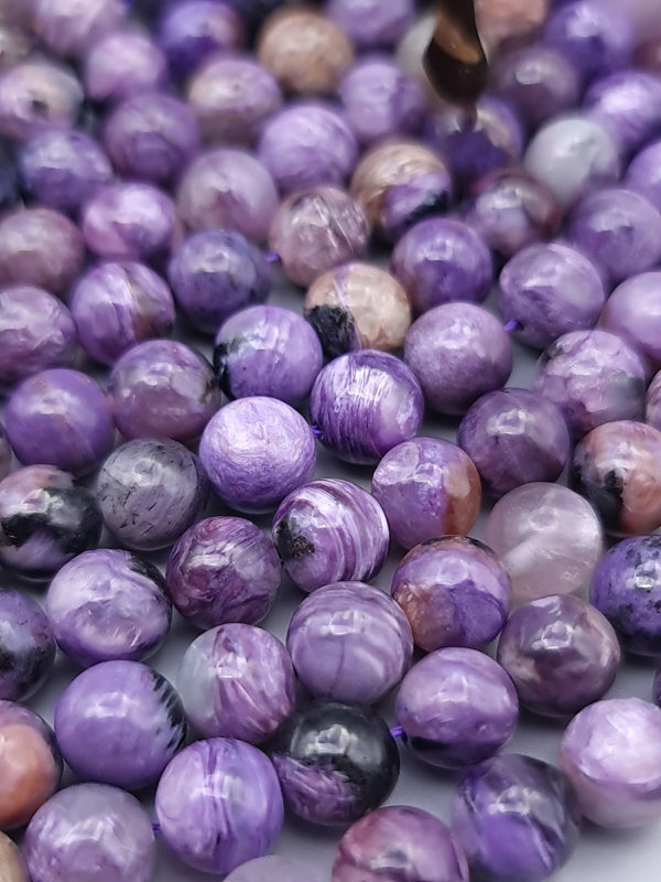 fil perles charoite A 8mm