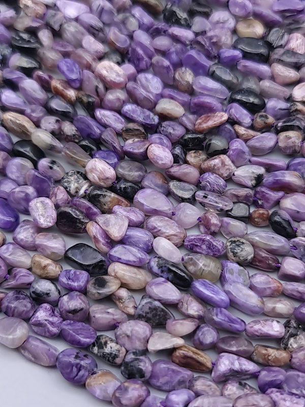 fil perles charoite A nuggets 8mm