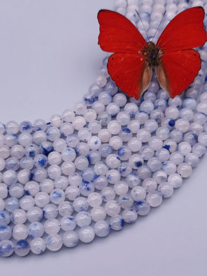 fil perles quartz dumortierite A 6mm