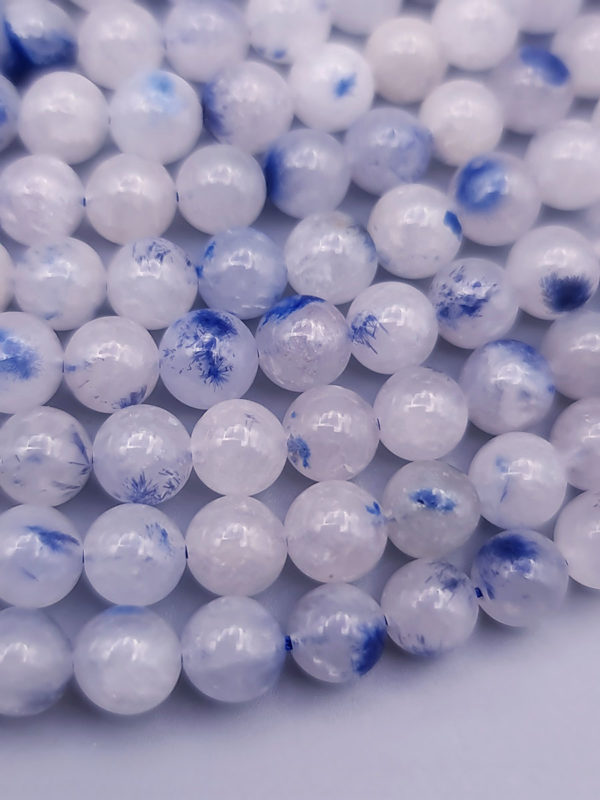 fil perles quartz dumortierite A 6mm