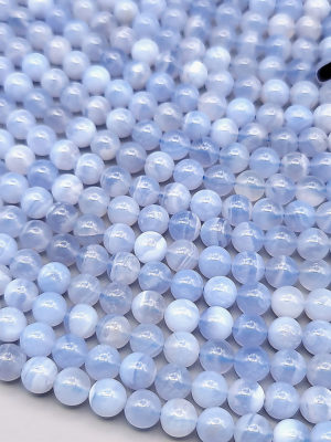 fil perles agate blue lace A 8mm