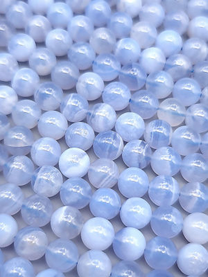 fil perles agate blue lace A 8mm