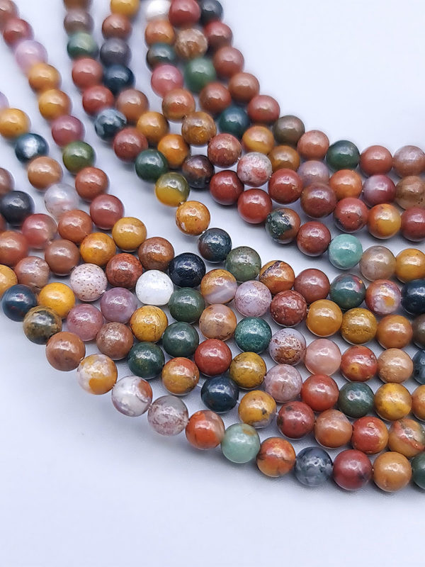 fil perles agate indienne AA 4mm