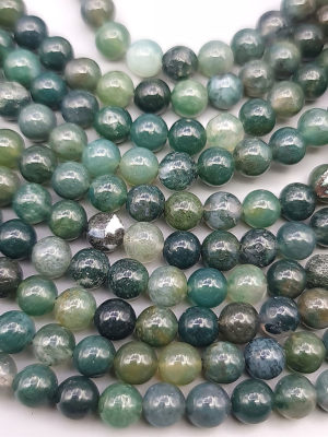 fil perles agate mousse A 6mm